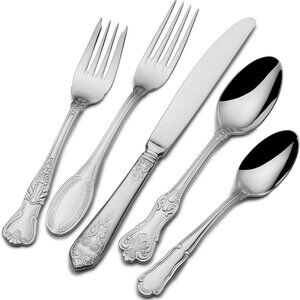 New in box: 2 Wallace Hotel Lux 20Piece Flatware Sets for 4 (2 boxes=8 settings)